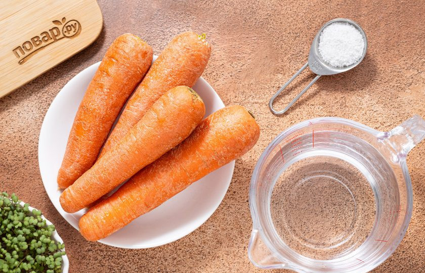 1. Этап. Морковные палочки ферментированные: Подготовьте все ингредиенты.