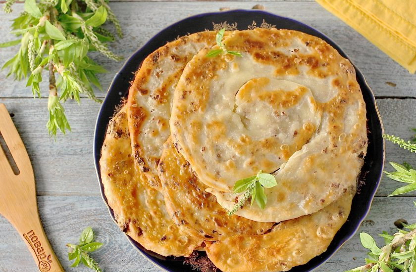 1. Этап. Узбекская лепешка с мясом: Приятного аппетита!