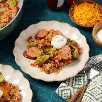 Sausage, Rice and Broccoli