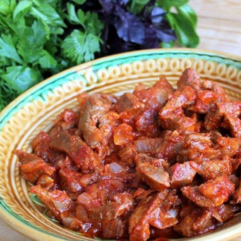 Поджарка с мясом