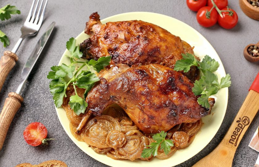 1. Этап. Кролик в соевом соусе с мёдом: Кролик в соевом соусе с мёдом готов. Приятного аппетита!