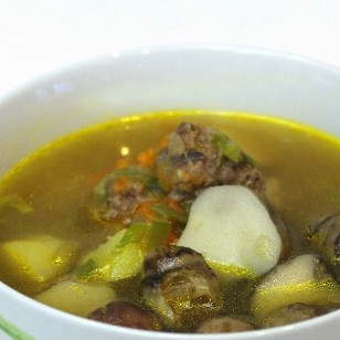 Суп грибной с фрикадельками