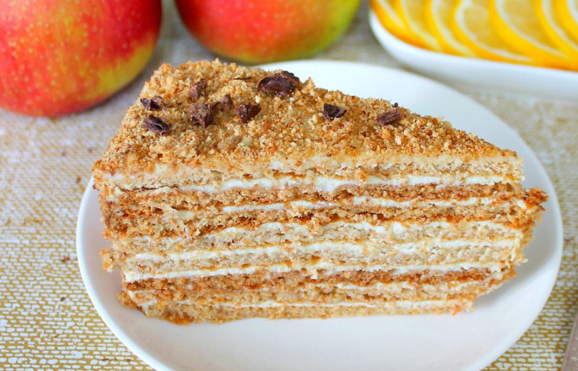 1. Этап. Медовик со сливками: Медовик со сливками готов, приятного чаепития!