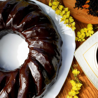 Шоколадный чайный пирог