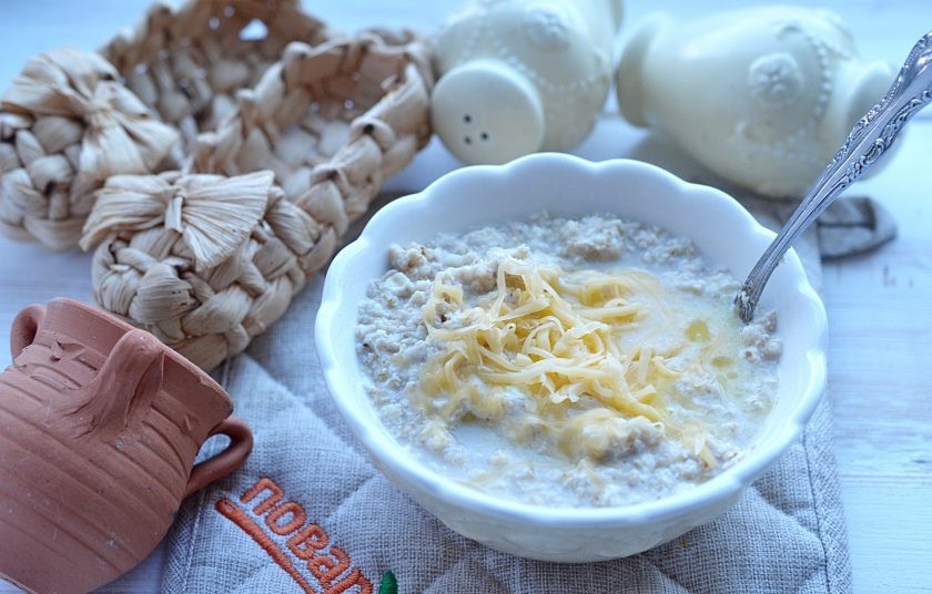 1. Этап. Овсяная каша с сыром: 4. Приятного аппетита!