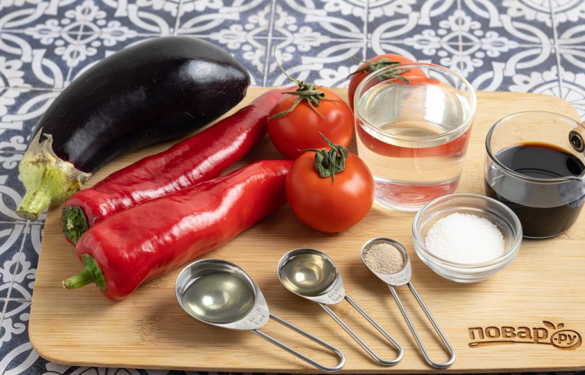 1. Этап. Маринованные овощи по-японски: Подготовьте все ингредиенты.