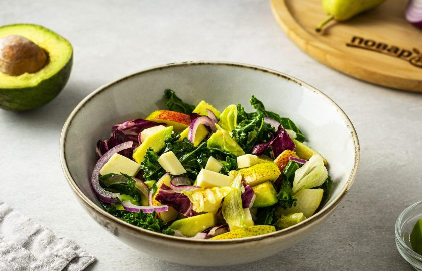 1. Этап. Салат из авокадо с грушей и сыром: Приятного вам аппетита!