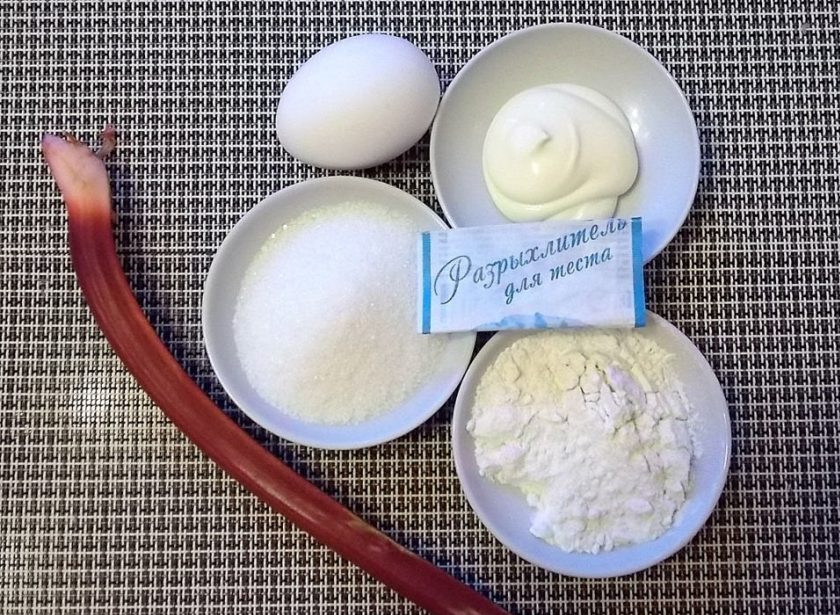 1. Этап. Сахарное печенье с ревенем: Ингредиенты.