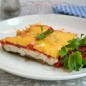 Баклажанная запеканка с курицей Мясо нарежьте не слишком толстыми пластинами, отбейте молотком, посолите и поперчите. Выложите на баклажаны, смажьте пропущенным через пресс чесноком. Баклажан нарежьте тонкими пластинками и выложите на смазанную растительным маслом жаровню. Немного посолите. Приятного аппетита!!! Запекайте 30-40 минут при 180 градусах. Посыпьте тертым сыром. Следующим слоем выложите нарезанные кружочками помидоры, смажьте майонезом.