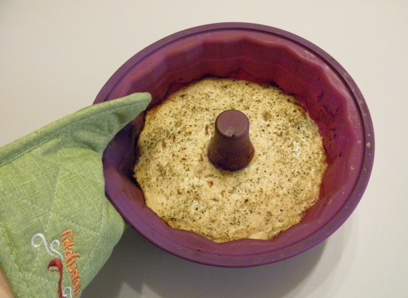 1. Этап. Куриное суфле в духовке: Суфле готово! Дайте ему немного остыть в форме.