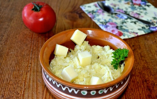 1. Этап. Пшенная каша с сыром: Приятного аппетита!