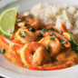 Red Coconut Curry with Shrimp