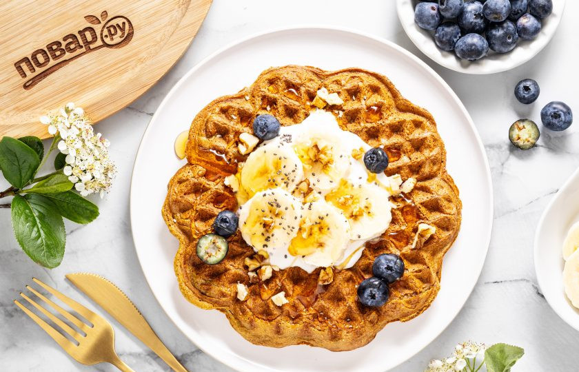 1. Этап. Вафли из киноа: Вафли из киноа готовы. Подавать их можно с йогуртом, сладким сиропом, ягодами и фруктами. Приятного вам аппетита!