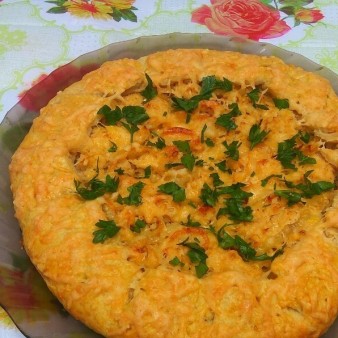 Galette with meat and vegetables