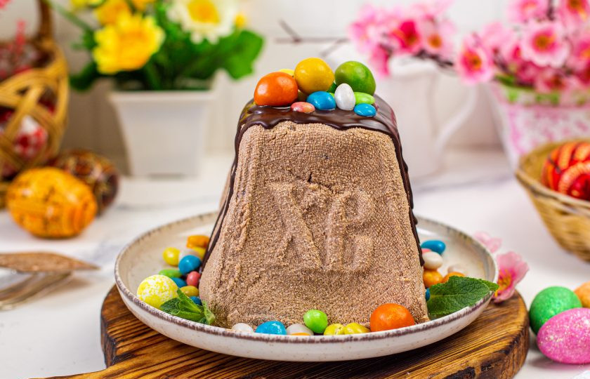 1. Этап. Творожно-шоколадная пасха заварная: Со Светлой Пасхой! Приятного аппетита!