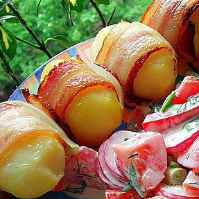 Картофель на шампурах