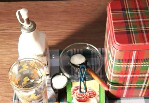 1. Этап. Белый хлеб домашней выпечки: 1. Продукты для приготовления теста.