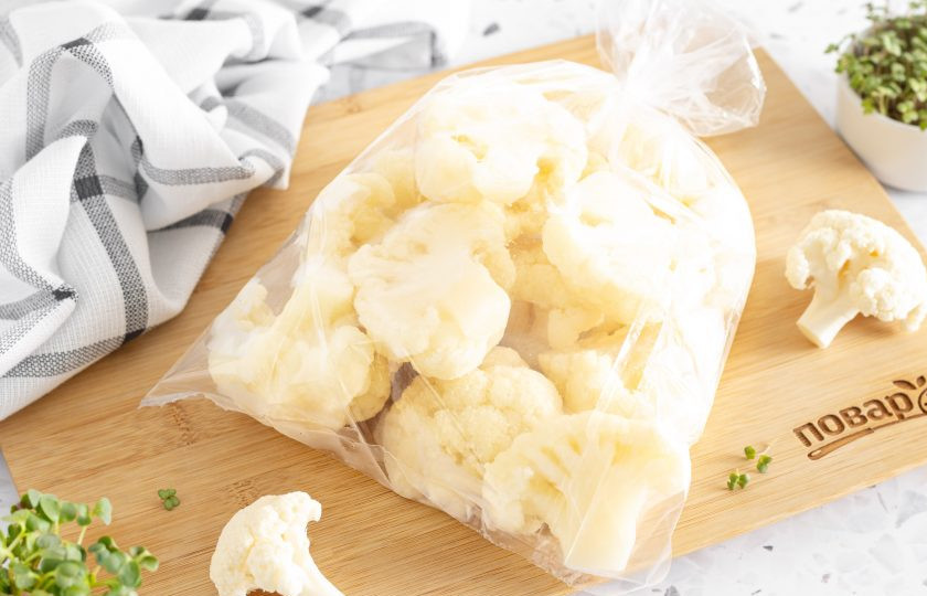 1. Этап. Как заморозить цветную капусту на зиму: Замороженная цветная капуста на зиму готова!