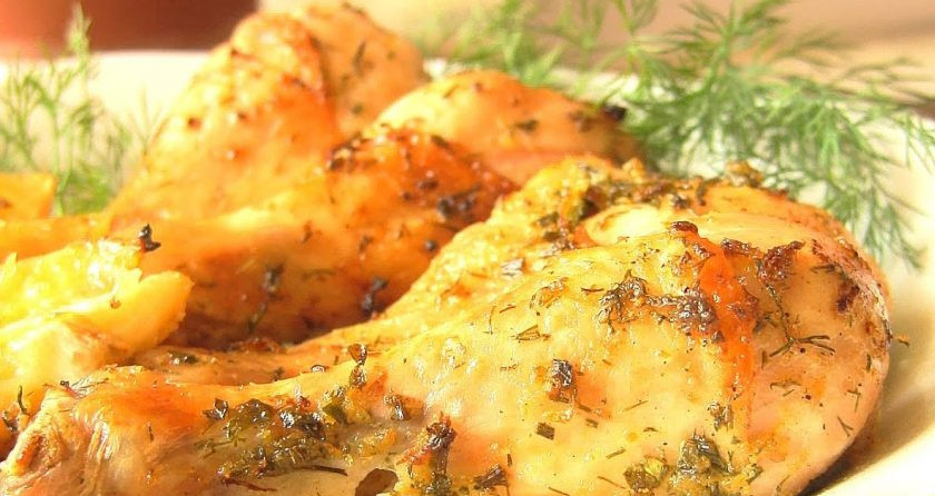 1. Этап. Куриные ножки в духовке, запеченные с лимонным соком: 6. Выпекайте при температуре 200 градусов около получаса. Когда ножки станут золотистого цвета — они готовы:)