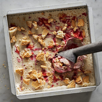 No-Churn Strawberry Shortcake Vegan Ice Cream