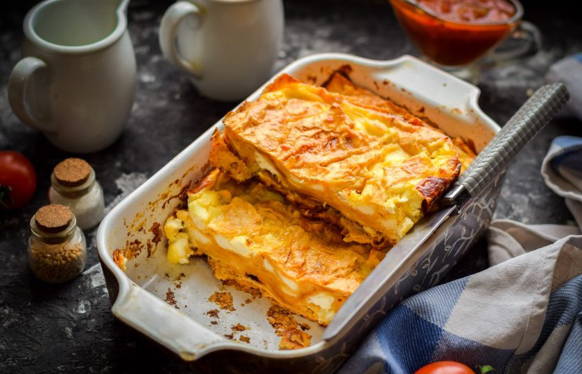 1. Этап. Запеканка с адыгейским сыром: Приятного аппетита!