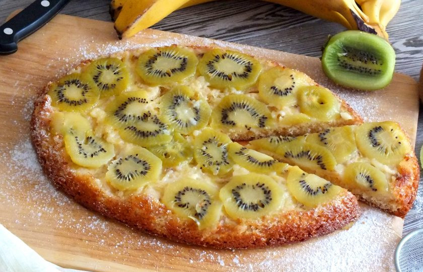 1. Этап. Пирог с бананами и киви: Приятного аппетита!