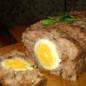 Рулет из фарша с яйцом