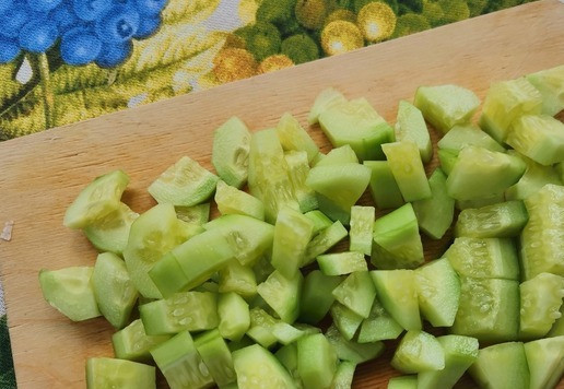 1. Этап. Овощной зелёный смузи: и огурец.