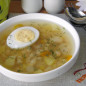 Фасолевый суп с яйцом