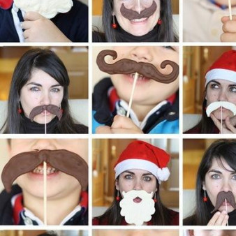 Усы из шоколада на палочке