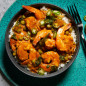 Coconut Curry Shrimp & Peas