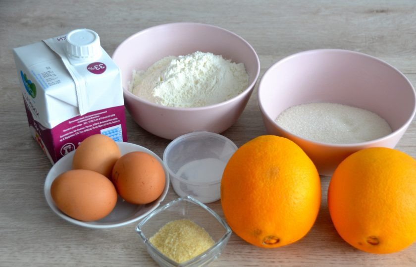 1. Этап. Торт Нежное облако: Подготовьте ингредиенты.