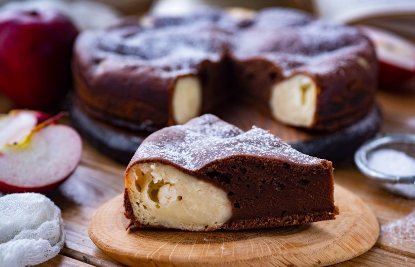 1. Этап. Пирог на кефире с творогом: Приятного аппетита!