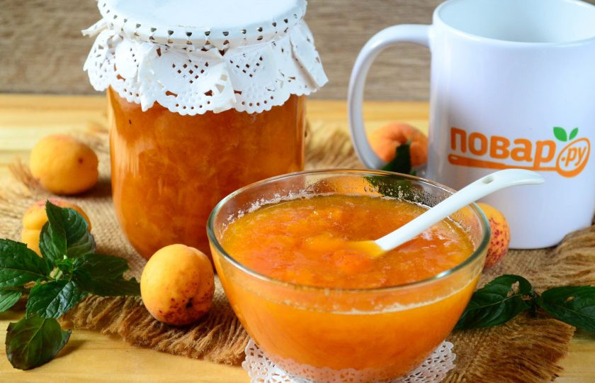1. Этап. Варенье из абрикосов без косточек: Абрикосовое варенье без косточек готово. Приятного чаепития!