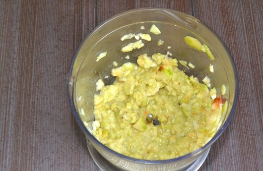 1. Этап. Желе из фейхоа: 4. Немного измельчите.