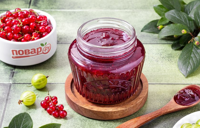 1. Этап. Варенье из крыжовника и красной смородины: Варенье из крыжовника и красной смородины готово, приятного вам аппетита!