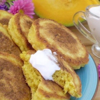 Оладьи из тыквы с манкой