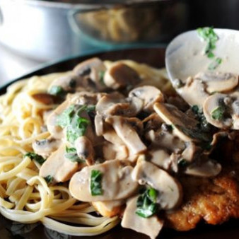 Отбивные с грибами