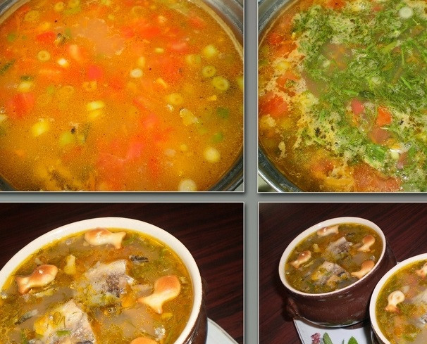 1. Этап. Суп из консервы сайры: Мелко нарежьте укроп и добавьте в суп. Через минуту снимаем суп с огня и даем ему настояться 10-15 минут.