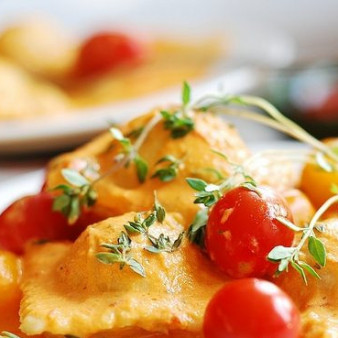 Равиоли со шпинатом и сыром