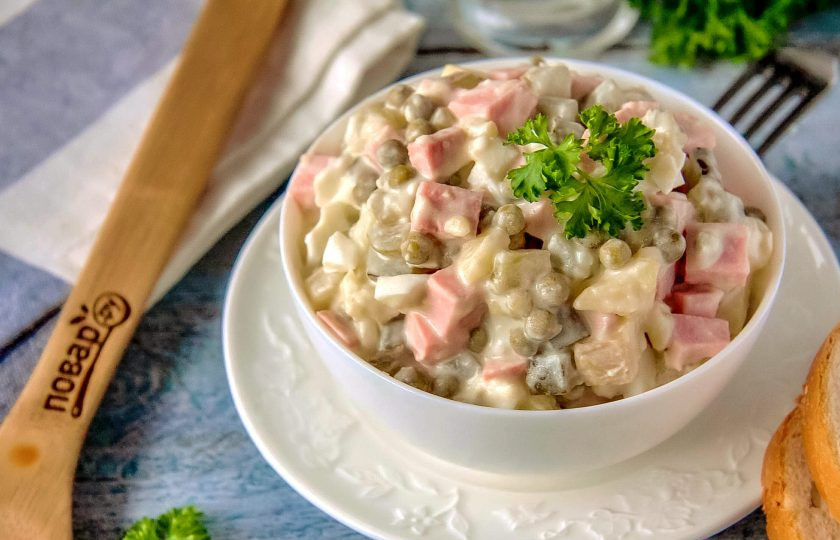 1. Этап. Оливье без моркови: Приятного аппетита!