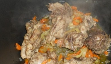 1. Этап. Борщ с курицей в мультиварке: Готовим в режиме 