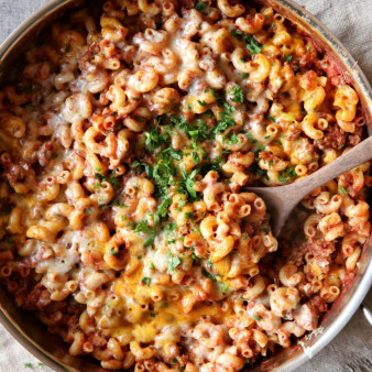 Skillet Cheeseburger Mac and Cheese