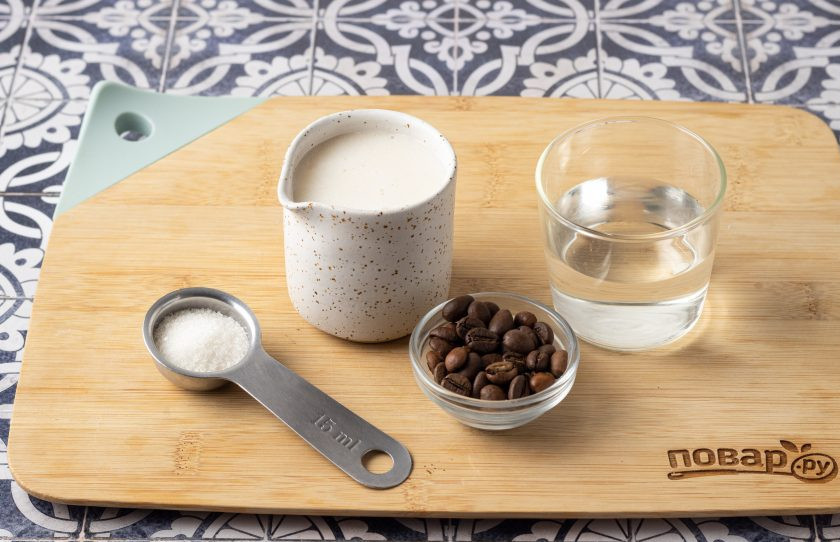 1. Этап. Капучино на соевом молоке: Подготовьте все ингредиенты.