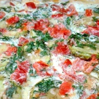 Кабачки в сливках