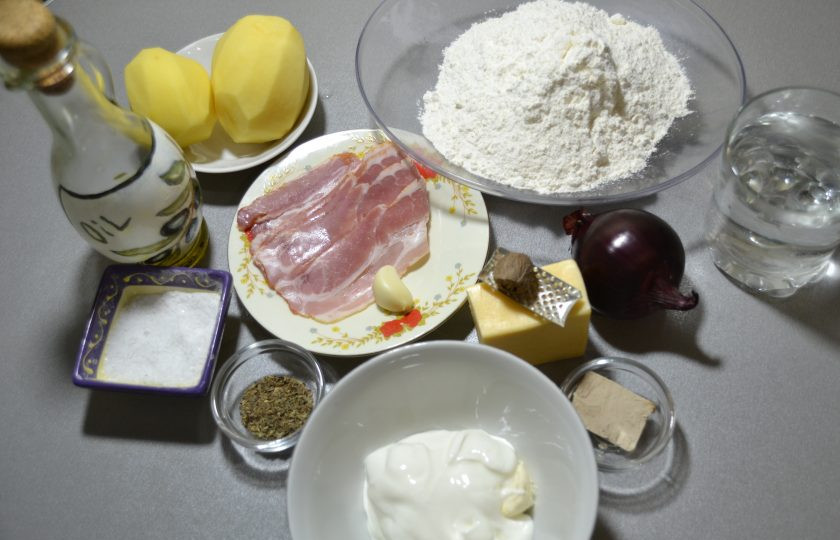 1. Этап. Пицца по-немецки: Подготовьте необходимые ингредиенты.