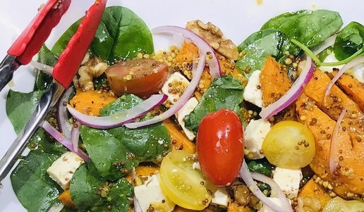 1. Этап. Салат с тыквой, шпинатом и заправкой Шерри: Приятного аппетита, угощайтесь!! Спасибо, что заглянули в гости!