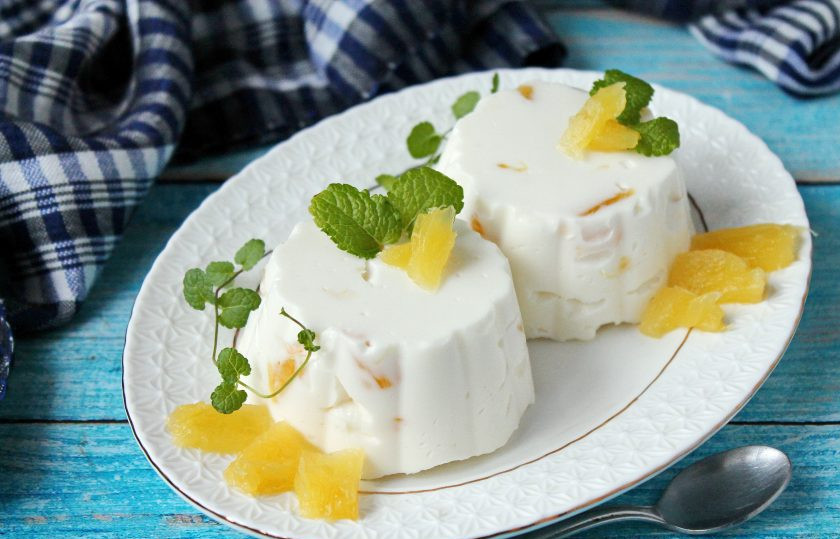 1. Этап. Бланманже с ананасом: Приятного аппетита!