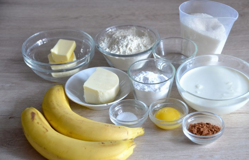 1. Этап. Баноффи пай с выпечкой: Подготовьте ингредиенты.