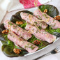 Рулетики из ветчины с сыром и орехами